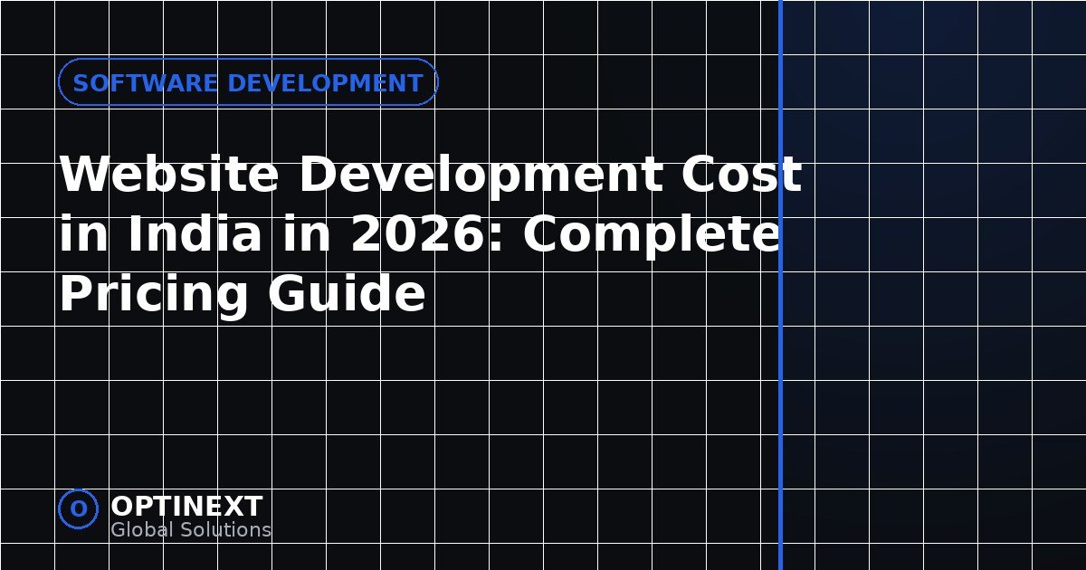 Website development cost in India 2026