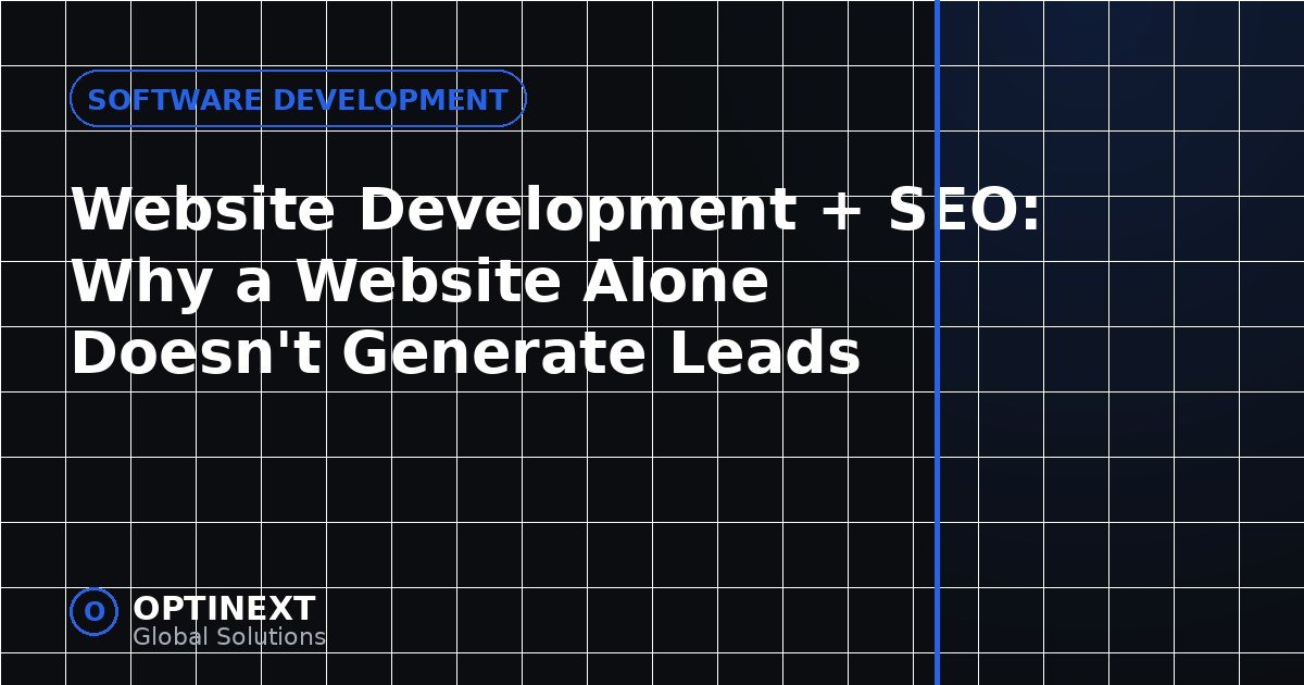 Website Development + SEO: Why a Website Alone Doesn't Generate Leads Website Development + SEO: Why a Website Alone Doesn't Generate Leads